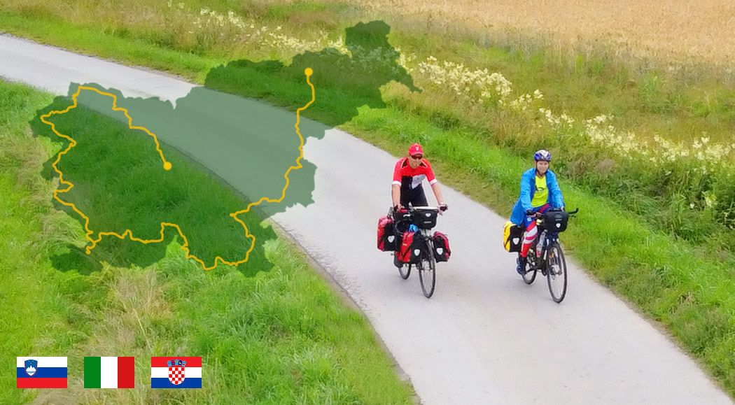 With bikes around Slovenia